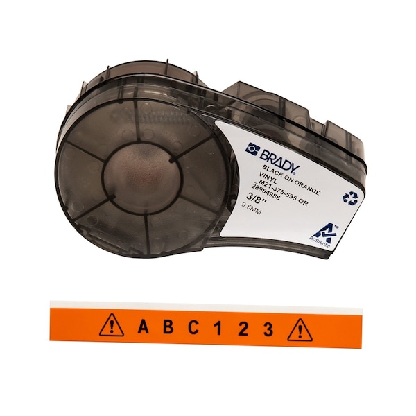 Brady Orange All Weather Vinyl Labels for Brady M210 and M211, 0.375in M21-375-595-OR - main