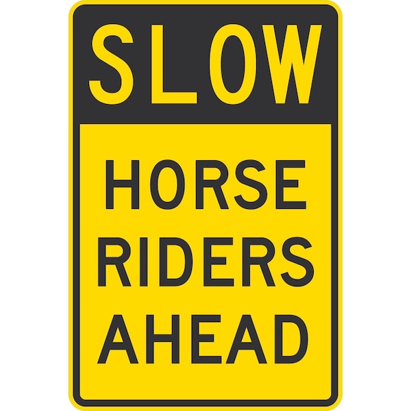 Lyle Slow Horse Riders Ahead, 24x36, High Intensity Prismatic, Yellow G-14324-HI_24x36 - main