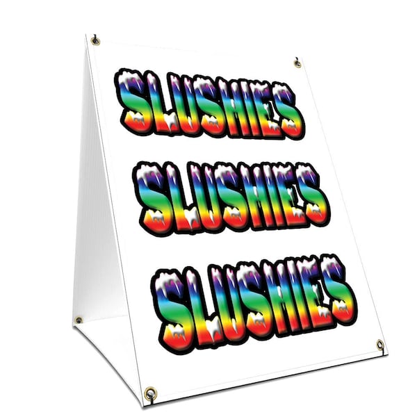 Signmission Slushies, 36 Inch x 24 Inch A-frame Yard Sign, Plastic Sign SBC-2436-Slushies - main