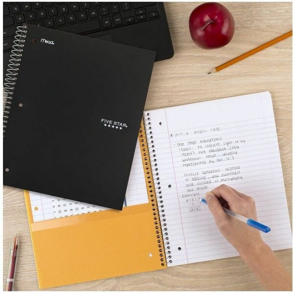 Five Star NOTEBOOK, 5STAR, CR, 3PK, BWP, 4PK MEA820188 - main