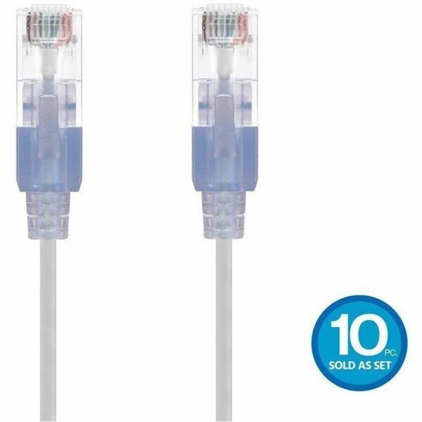 Monoprice SlimRun Cat6A Ethernet Patch Cable - Snagless RJ45_ UTP_ Pure Bare Cop 29456 - main