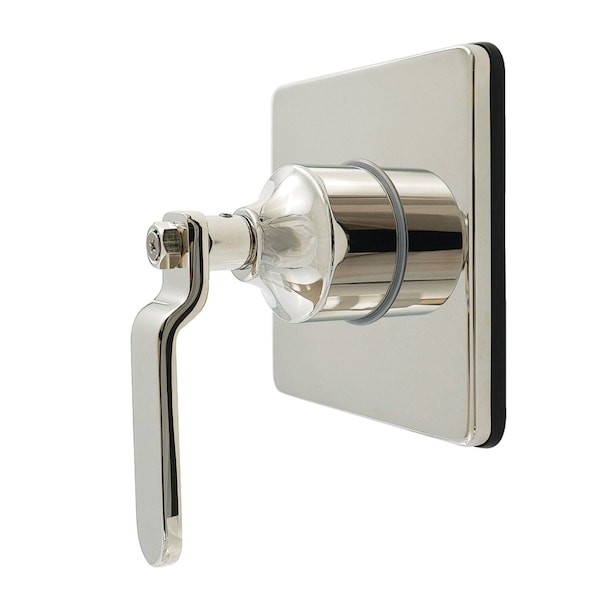 Kingston Brass Single-Handle Six-Way Diverter Valve with Square Trim Kit, Polished Nickel KS4046KL - main