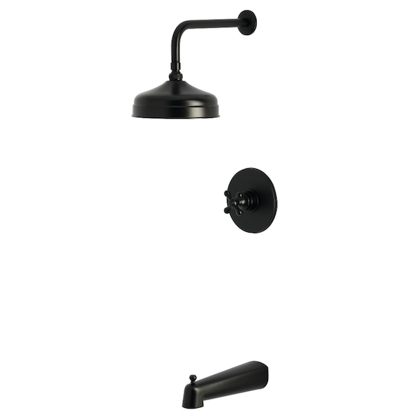 Kingston Brass Single-Handle Pressure Balanced Tub and Shower Faucet, Matte Black KB6330AX - main