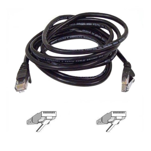 Belkin Patch Cable - Rj-45 (M) - Rj-45 (M) - 20 Ft - Utp - ( Cat 5E ) - Black A3L791-20-BLK-S - main