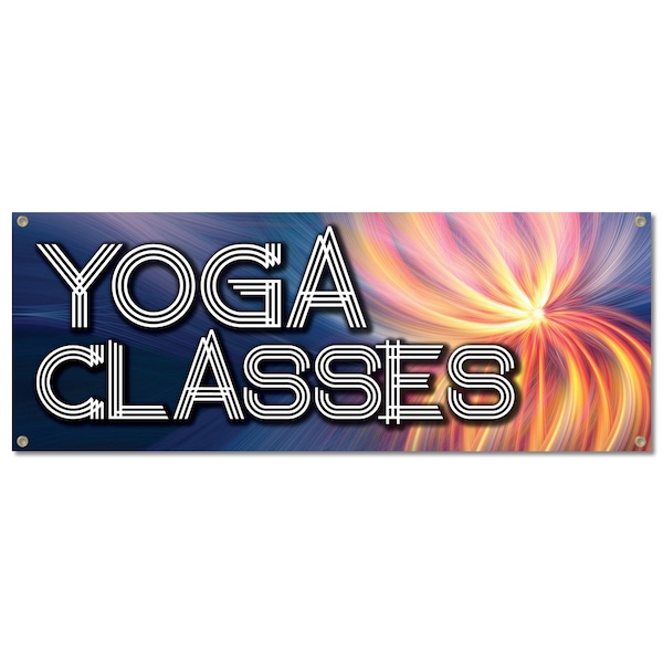 Signmission Yoga Classes, 18 Inch, Banner B-30441 - main