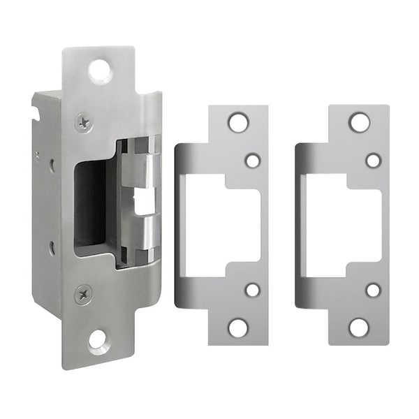 Hes Fail Safe/Fail Secure, Complete 12/24VDC Electric Strike, Latchbolt Monitor, Satin Stainless Steel 8300C-630-LBM - main