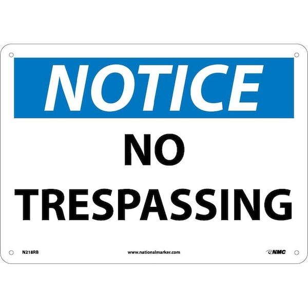 Nmc Notice No Trespassing Sign, N218RB N218RB - main