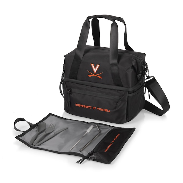 Picnic Time Family Of Brands NCAA Virginia Cavaliers Tarana Lunch Bag Cooler with Utensils made from Recycled Material 515-01-179-594-0 - main