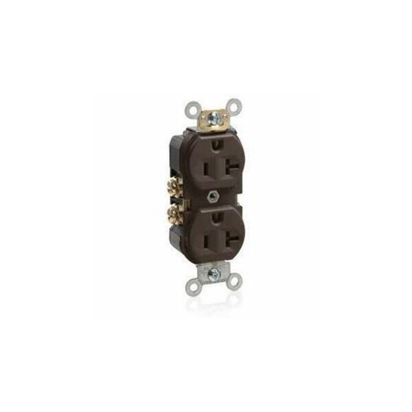 Leviton Commercial Grade Duplex Receptacle, 20 Amp, 125 Volt BR20 - main