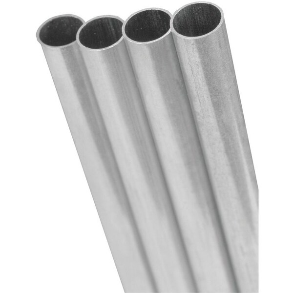 K&S Precision Metals Tube, 0159 in ID x 0187 in OD Dia, 12 in L, Aluminum 8104 - main