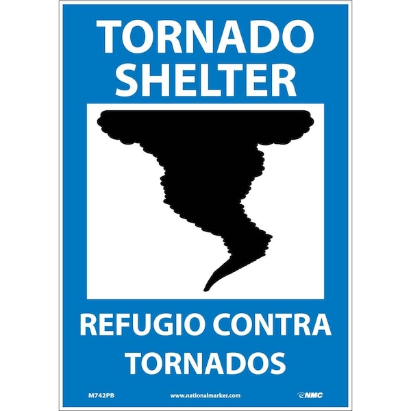 Nmc Tornado Shelter Sign - Bilingual M742PB - main