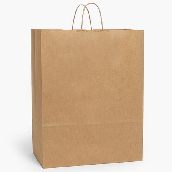Nashville Wraps Natural Brown Kraft Shopping Bags, Queen 16x6x19in, 25PK MP4KR - main