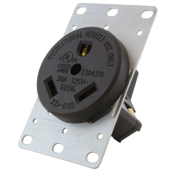 Ac Works Pin & Sleeve Receptacle, 30 A, 125V AC, Black ASOUTT30R - main