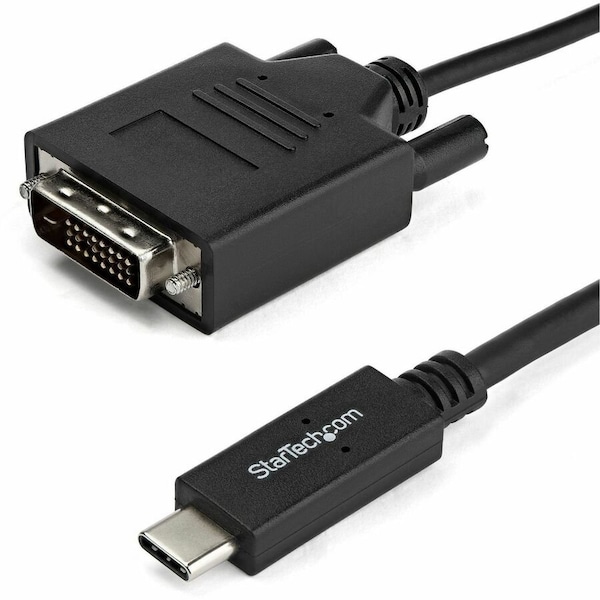 Startech.Com 6.6 ft / 2 m USB-C to DVI Cable - USB Type-C Video Adapter Cable - 1920 x 1200 - Black CDP2DVIMM2MB - main