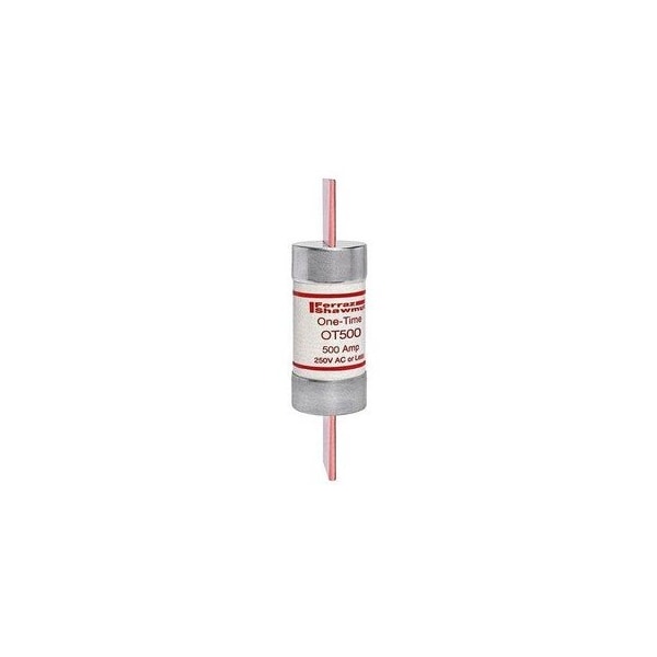 Ferraz Shawmut 2-9/16in x 10-3/8in, 250 VAC/VDC, 500 A, 50 kA AC/20 kA DC Interrupt Rating, PolyTube Body, Tin OT500 - main