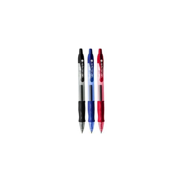 Bic Gel Roller Ball Pen, Medium 0.7 mm, Black PK12 BICRLC11BK - main