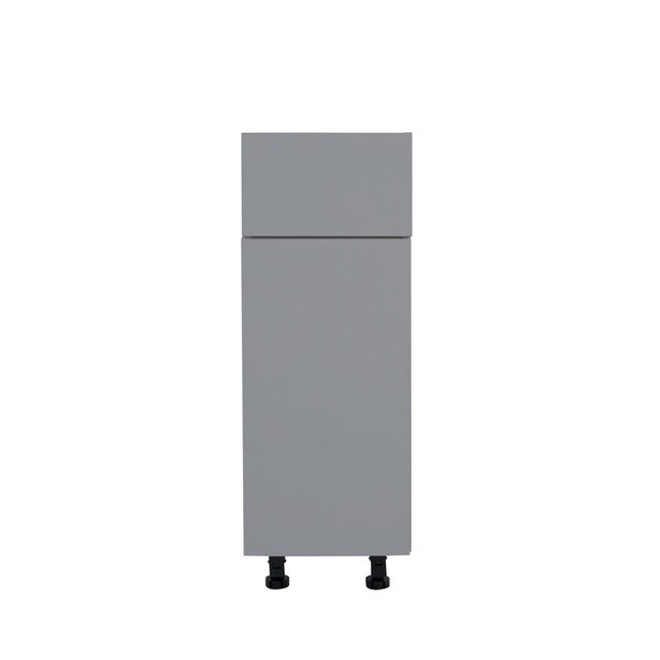 Cambridge Radiance 18 in. W x 24 in. D x 34.50 in. H Ready to Assemble Slab Base Kitchen Cabinet in Matte Grey SA-B18-MG-KIT - main