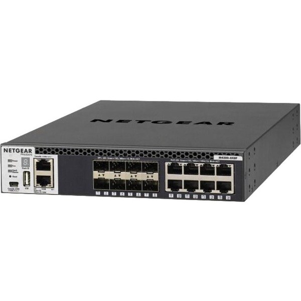 Netgear HALF-WIDTH 16X10G STACKABLE MANAGED SWITCH WITH 8X10GBASE-T AND 8XSFP+ XSM4316S-100NES - main