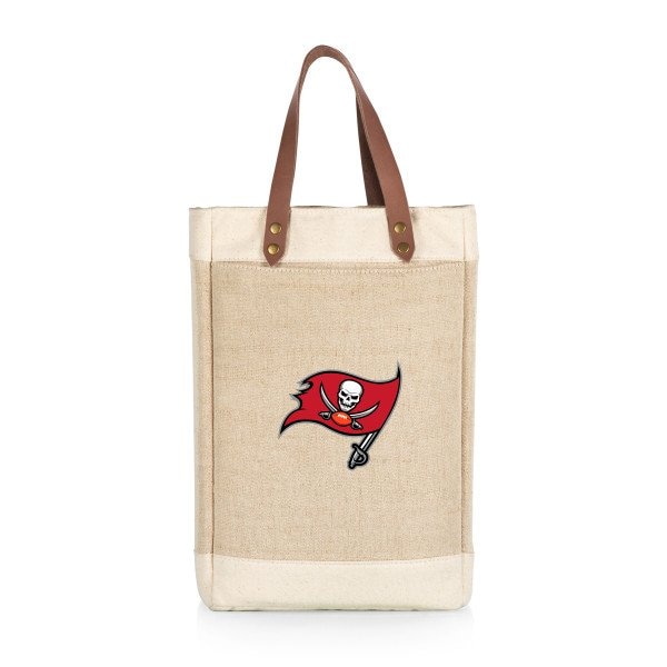 Picnic Time Family Of Brands NFL Tampa Bay Buccaneers - Pinot Jute 2 Bottle Insulated Wine Bag 539-02-187-304-2 - main