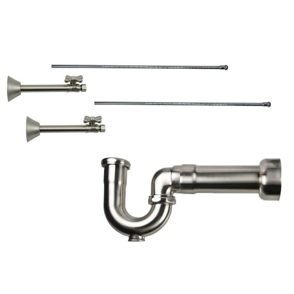 Mountain Plumbing Lavatory Kit - Brass Cross Handle 1/4 Turn Valve MT631-NL in Satin Chrome MT631MASS-NL/SC - main