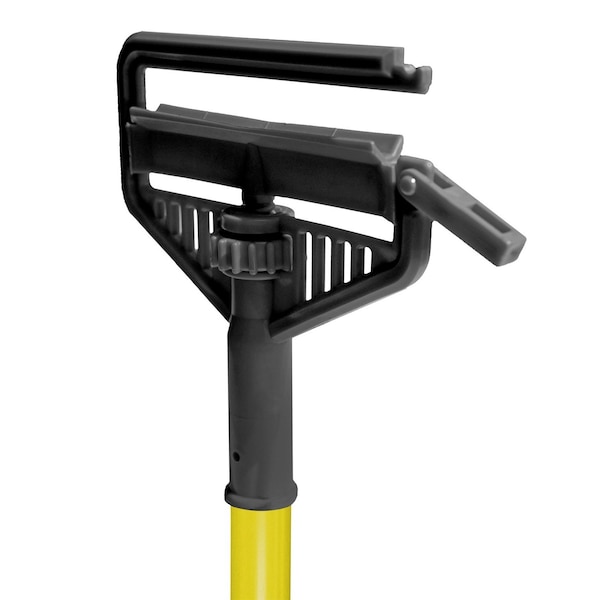 Chief Clean Slide on style wet mop handle on 54" yellow fiberglass handle, 6PK MMBLA/YEL/RIV - main