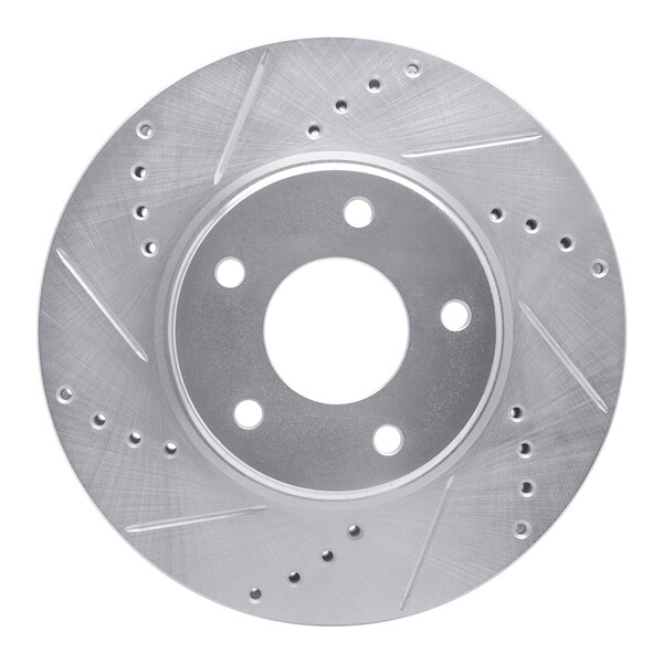 Dynamic Friction Co DFC Brake Rotor - Drilled and Slotted - Silver 631-67087L - main