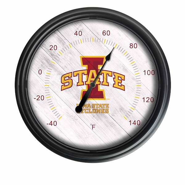 Holland Bar Stool Co Iowa State University Indoor/Outdoor LED Thermometer ODThrm14BK-08IowaSt - main