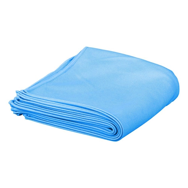 M&B Absorbents Microfiber Glass Cleaning Towel, Blue, 16 in.x16 in., 200PK MFG-1616-B - main