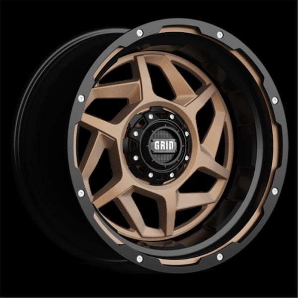 Hard Top D2414865R7 24 x 14.0 in. GD14-Series Wheel - Gloss Bronze & Black Lip HA3574195 - main