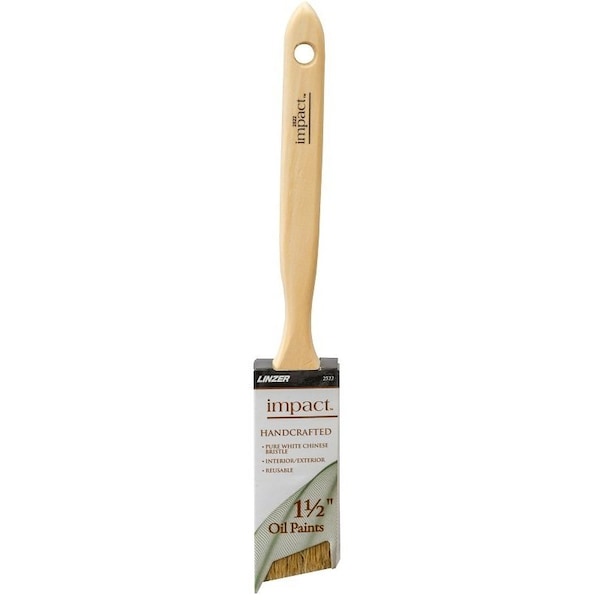 Project Select Linzer 2522 Paint Brush, 1-1/2 in W, Angle Sash Brush, White Chinese Bristle 2522-0150 - main