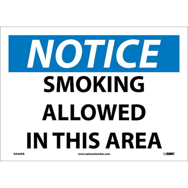 Nmc Notice Smoking Allowed In This Area Sign, N344PB N344PB - main