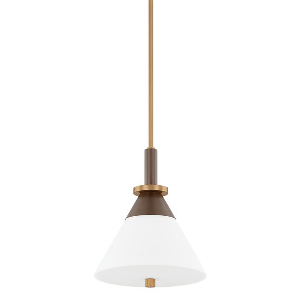 Troy Lighting Staton 1 Light Pendant 12 In. Patina Brass/Bronze F4212-PBR/BRZ - main
