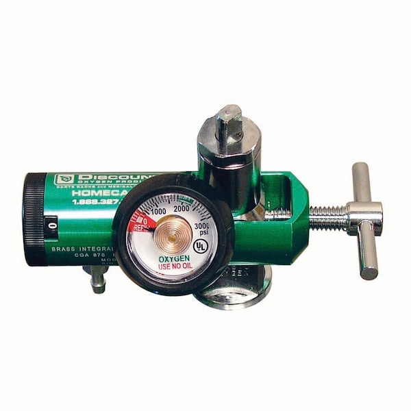 Jorgensen Laboratories Click Style Oxygen Regulator, 0-15LPM J0686R - main