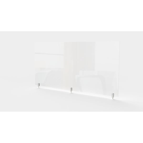 Ghent Partition Extender, Clear Thermoplastic w/ Screws, 30'' H x 59'' W PEC3059-H - main