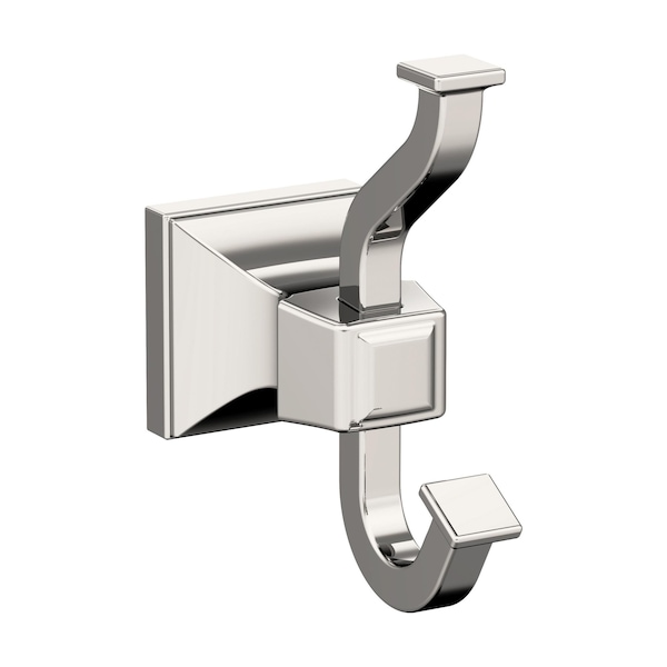 Amerock Mulholland Polished Nickel Single Prong Robe Hook BH36020PN - main