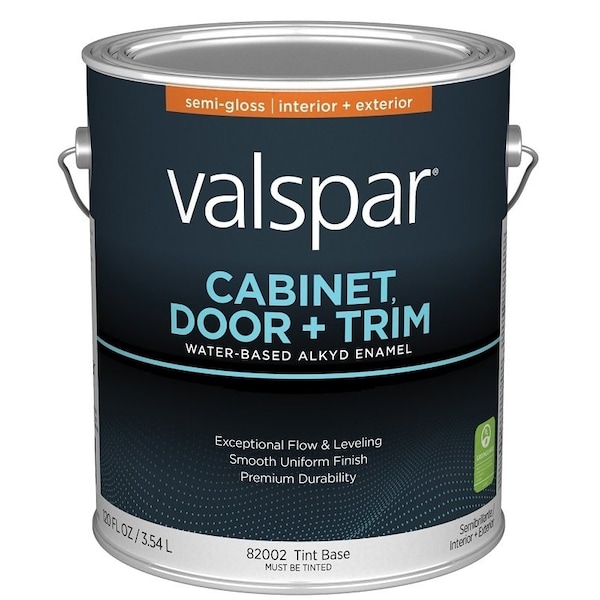 Valspar 8200 Cabinet, Door and Trim Paint Enamel, Water Base, Semi-Gloss Sheen, Tint Base, 1 gal 028.0082002.007 - main