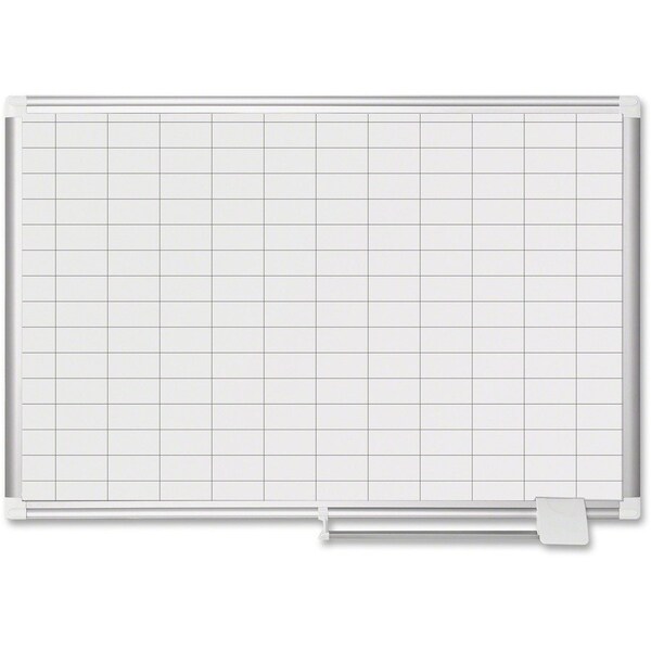Mastervision 12"x24" Magnetic Planning Dry Erase Board, Aluminum Frame MA0392830 - main