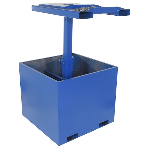 Vestil Steel Trash Bin Compactor 4,000 lb. Filled Weight Blue, Empty FWBC-4242-4 - main