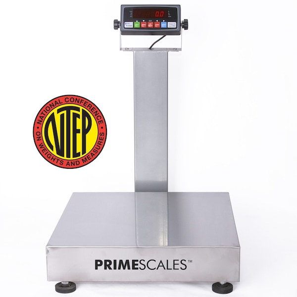 Prime Systems New Prime NTEP 12x12 Stainless Bench Scale 250 lb x 0.05 lb w Indicator PS-NT1212SS-250 - main