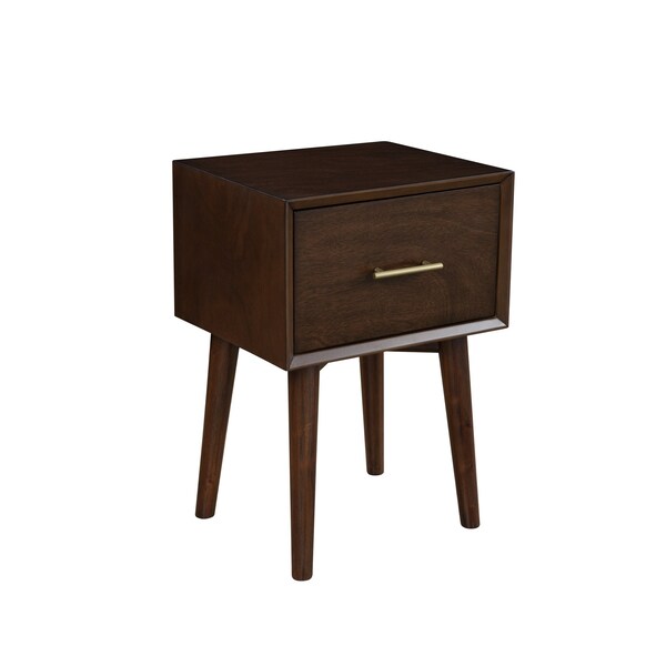 Homeroots 18" Brown Solid Manufactured Wood End Table With Drawer 524167 - main