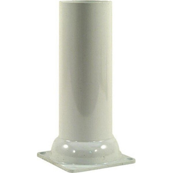 Intense Plastic Pier Mount 3 in. Plastic Pier Mount O.D Galvanized Pipe, White IN2940711 - main