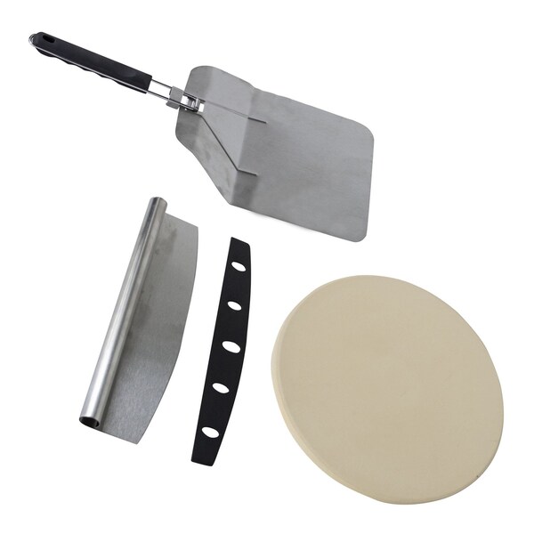 Amerihome 3 Piece Professional Style Home Pizza Stone Oven Set PZSET3 - main