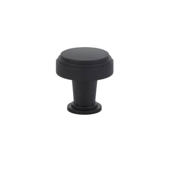 Patioplus 1.25 in. Newport Cabinet Knob, Flat Black PA2005097 - main