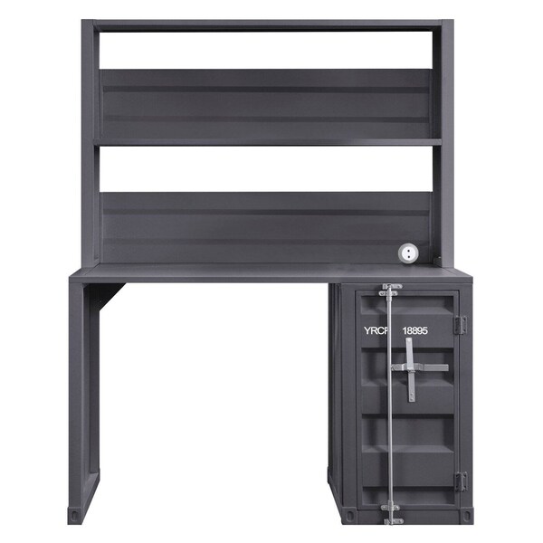 Homeroots 47" Gunmetal Iron Writing Desk 491385 - main