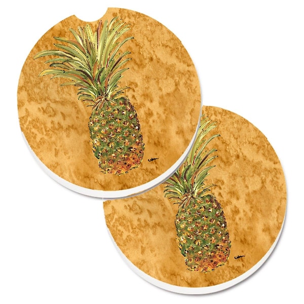 Carolines Treasures Pineapple Cup Holder Car Coaster, PK2 8654CARC - main