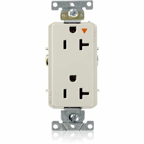 Leviton DPl IG Dup Rec 20A 125V Self-Gr LtAl 16362-TIG - main