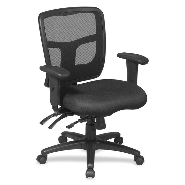 Office Star Managerial Chair Desk Chair, Adjustable Arms, 18-1/4" to 22" Height, Fabric, Black 92893-30 - main