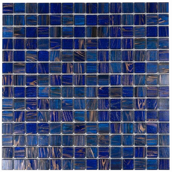 Apollo Tile Mingles 12 in. x 12 in. Glossy Space Blue Glass Mosaic Wall and Floor Tile 20 sq. ft./case, 20PK MIX2088BL588A - main