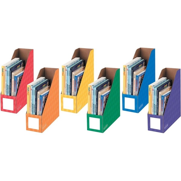 Bankers Box Magazine File Storage Holder, Assorted, 6PK FEL3381901 - main