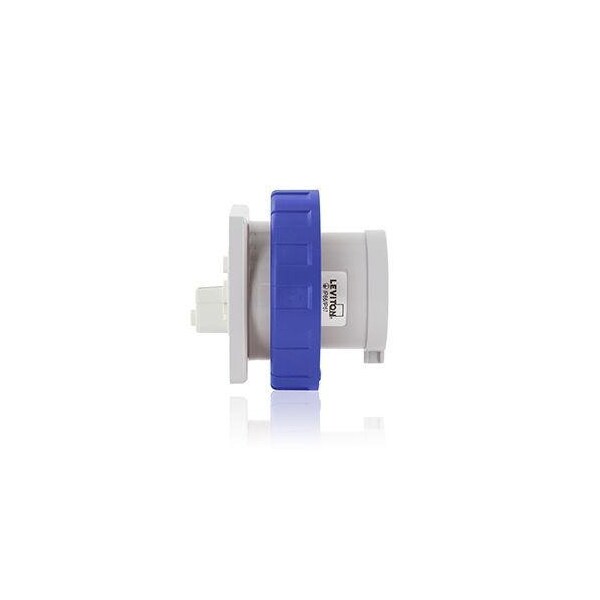 Leviton Pin & Sleeve Inlet, 32 A, 208/250V AC, 4 Pole, Blue W432-B9 - main